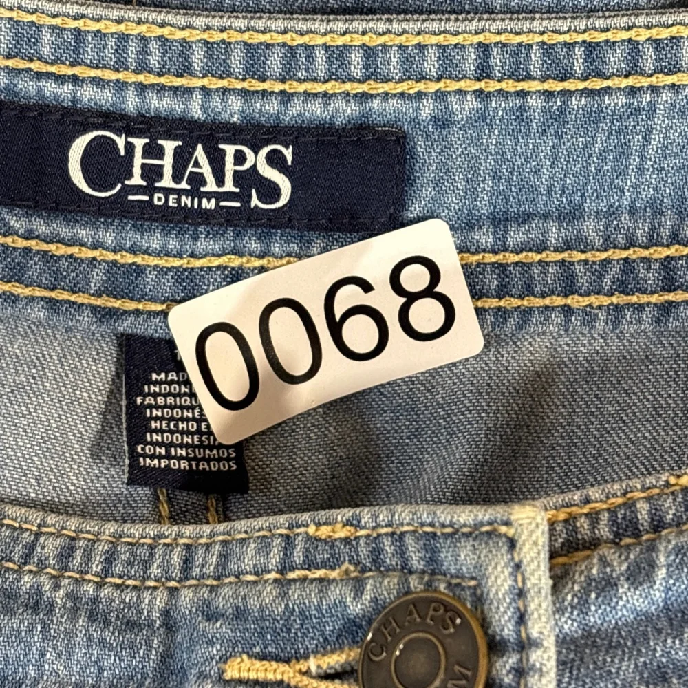 CHAPS Denim Button Down Maxi Blue Skirt Women’s Size 14 Front Pockets Modest